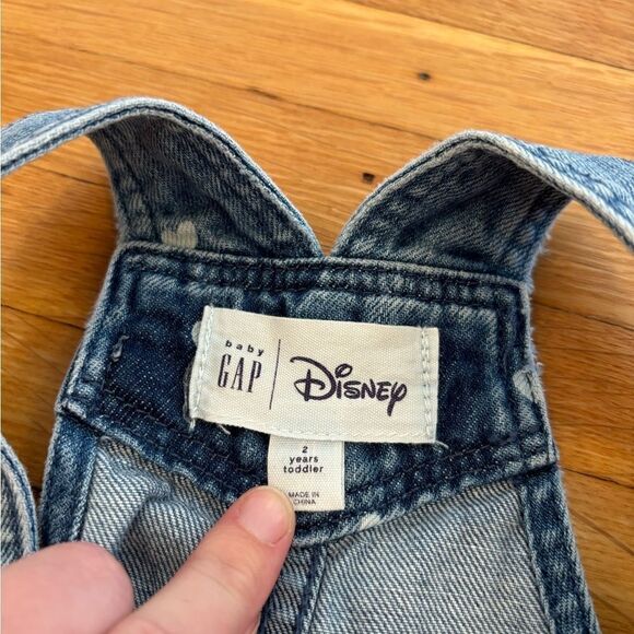 Disney Baby Gap Denim Minnie Mouse Polka Dot Overalls - Picture 5 of 5